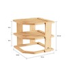 Hastings Home 3-Tier Bamboo Corner Shelf for Kitchen or Bathroom Cabinet, Countertop, Cupboard Storage, Organizer 506761YNS